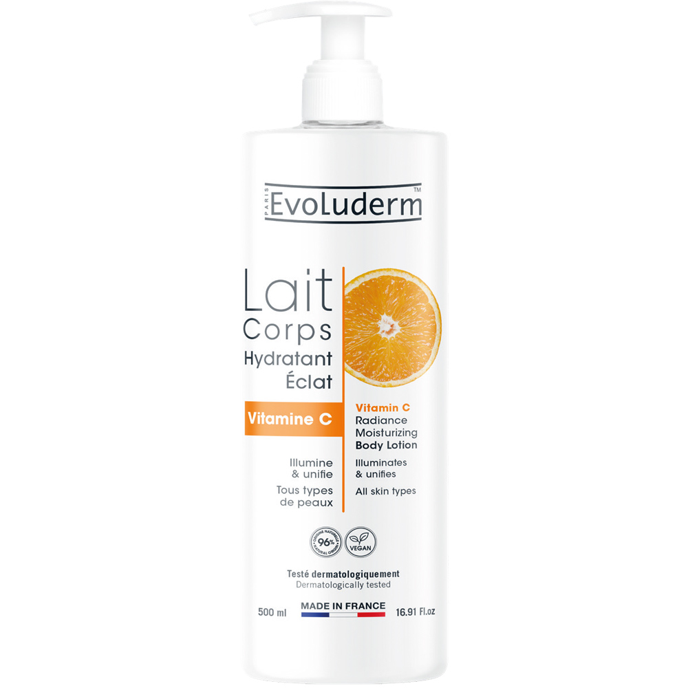 Evoluderm  Lait Corps Hydratant Éclat + Vit C 500ml -City M-