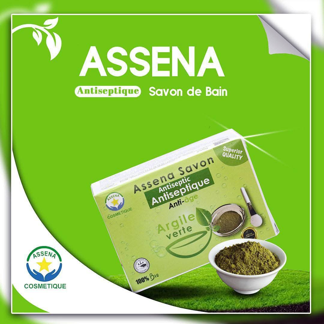 Assena Savon Antiseptique & Anti-âge à l'Argile Verte 225g -City M-
